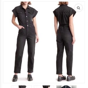 NWT HABITUAL DENIM JUMPSUIT WASHED BLACK